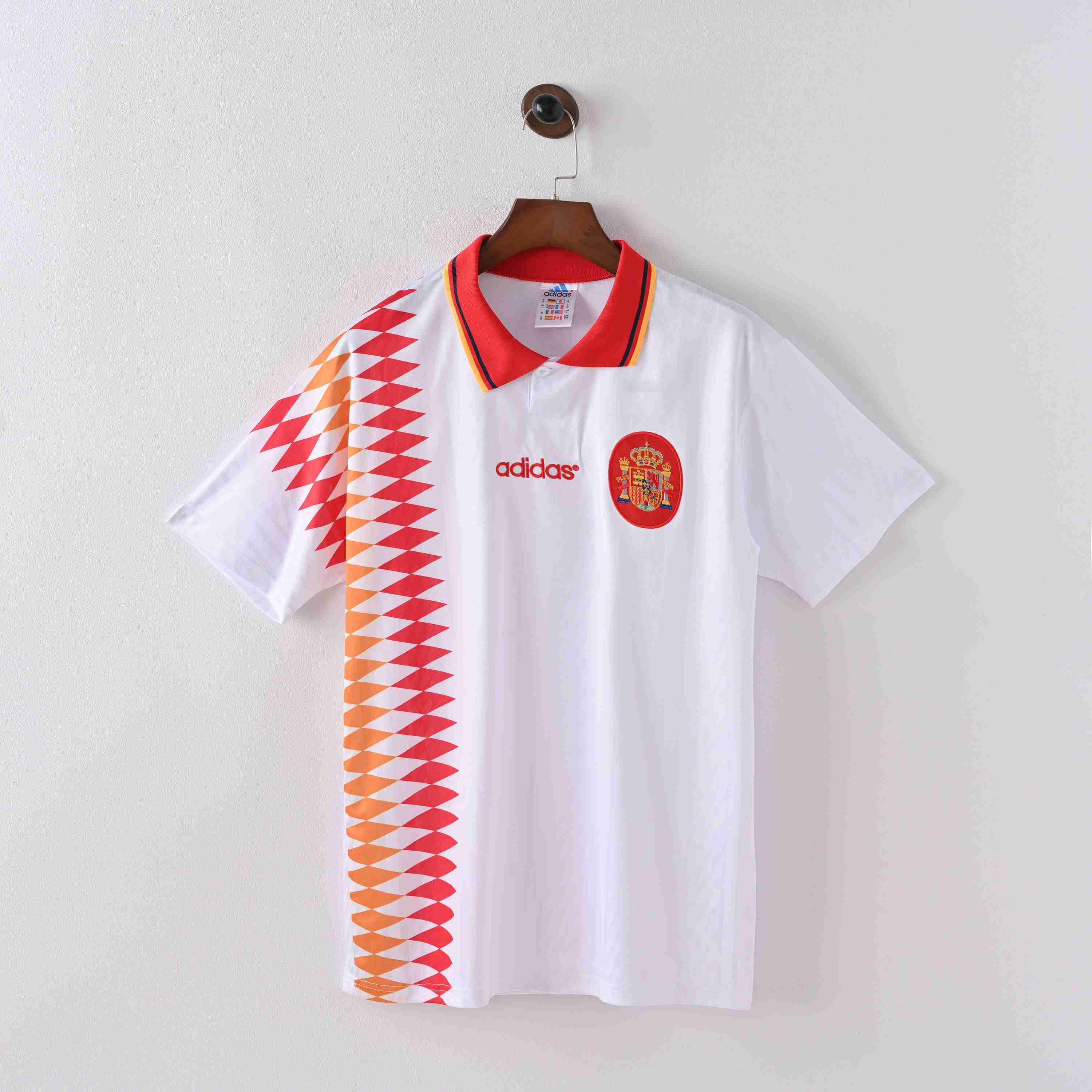 Men's Spain 1994 Away Retro Vintage Jersey-League Threads